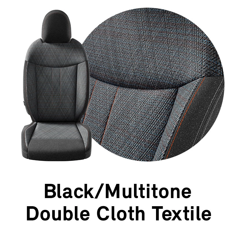 MINI Upholstery: Black Multitone Double Cloth Textile