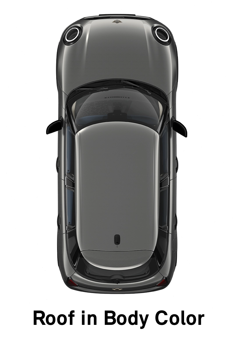 MINI Roof: Roof and Mirror Caps in Body Colour