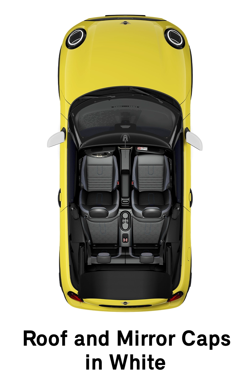 MINI Roof: Roof and Mirror Caps in White