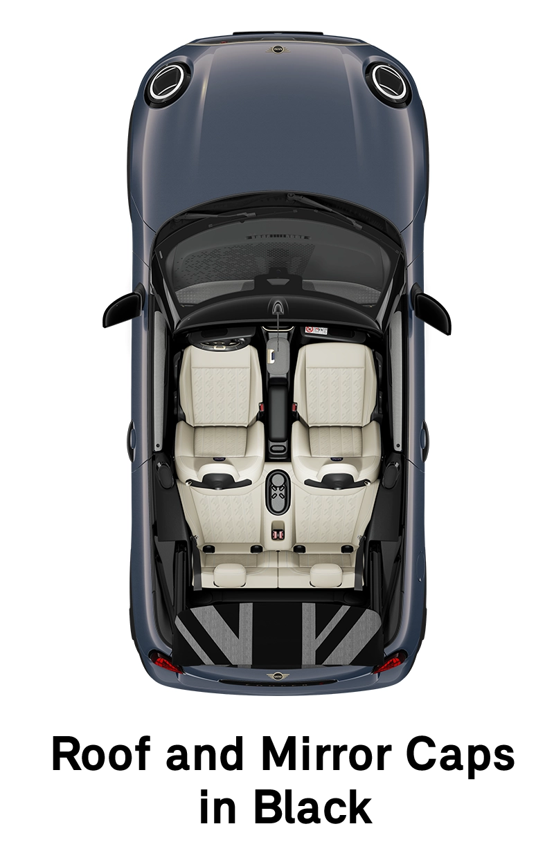 MINI Roof: Roof and Mirror Caps in Black