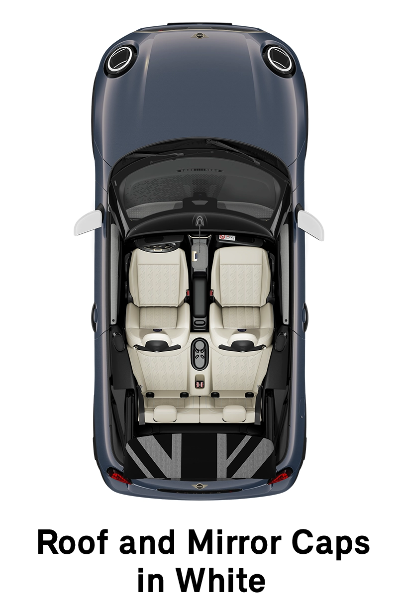 MINI Roof: Roof and Mirror Caps in White