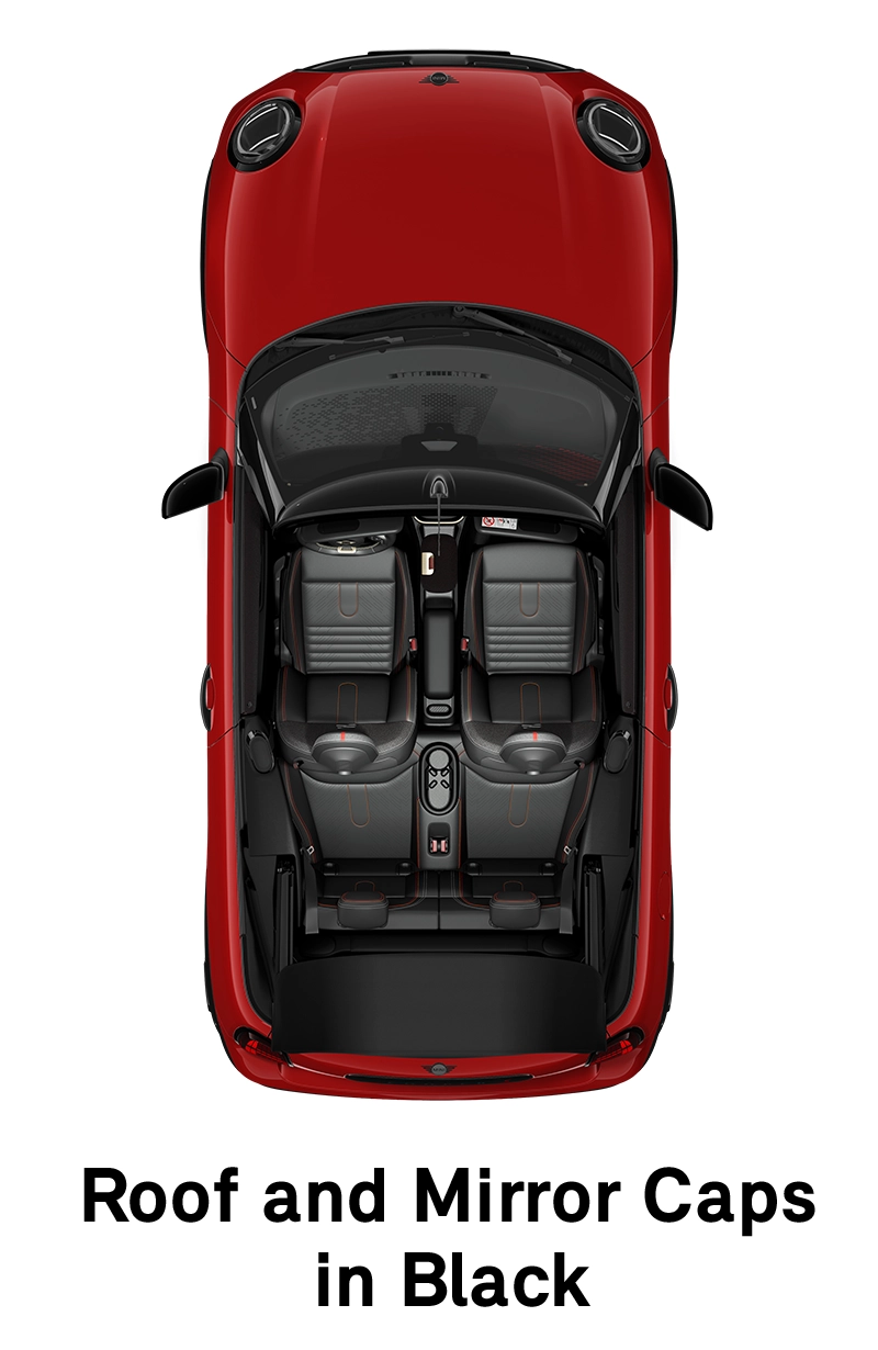 MINI Roof: Roof and Mirror Caps in Black