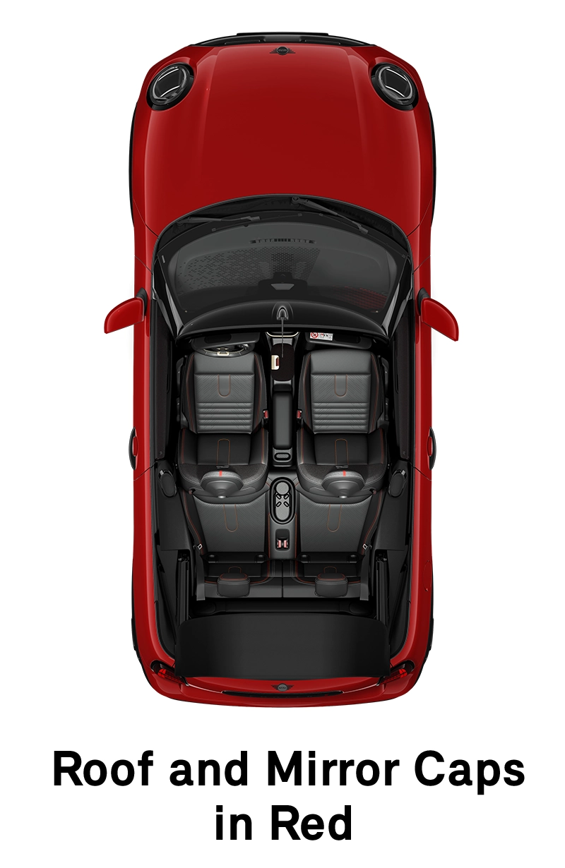 MINI Roof: Roof and Mirror Caps in Red