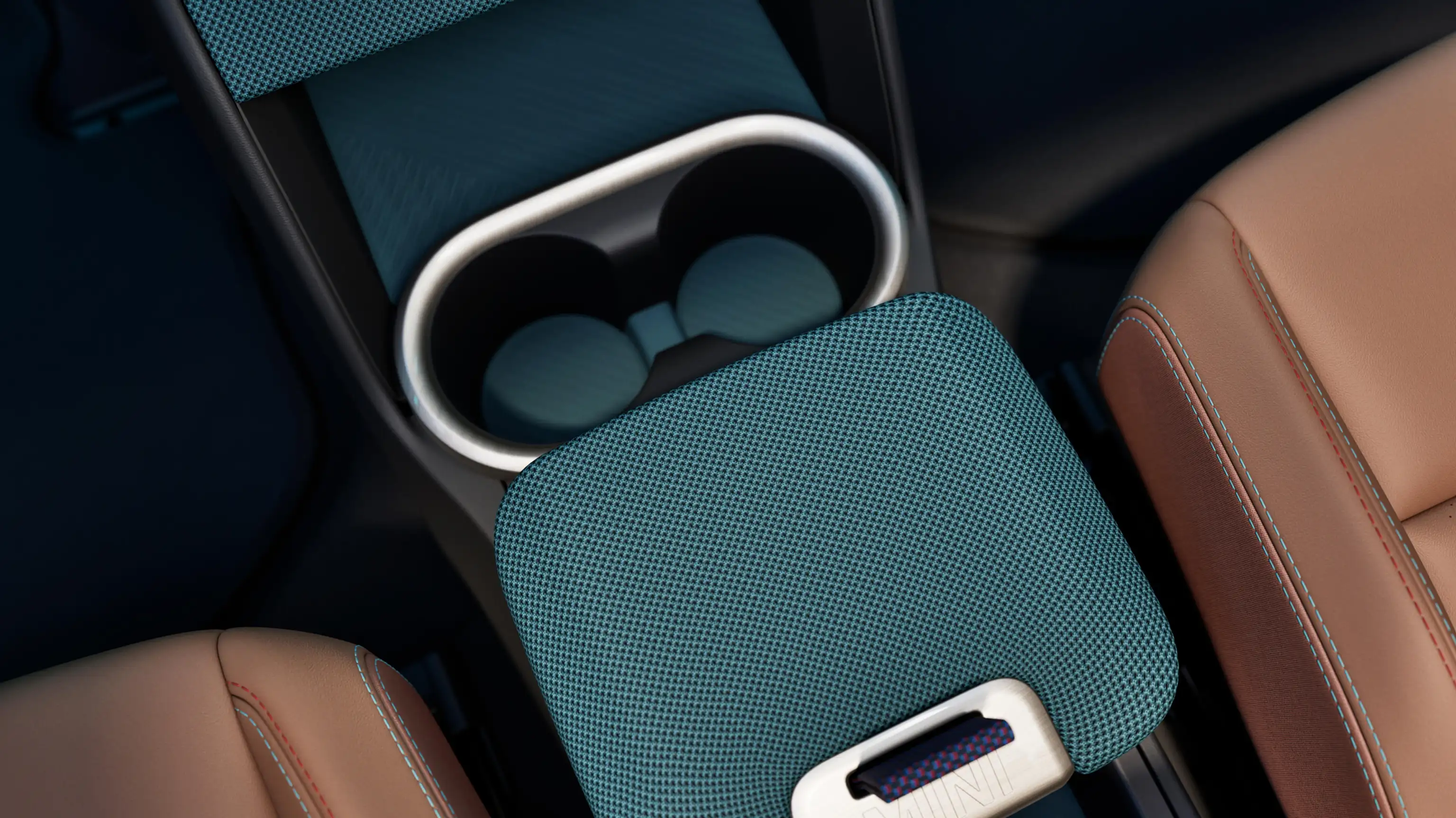 Top view of the all-electric MINI Countryman dashboard