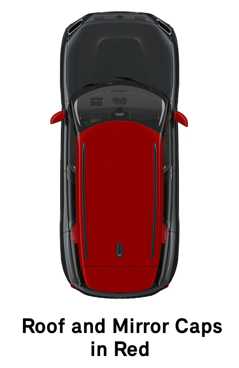 MINI Roof: Roof and Mirror Caps in Red