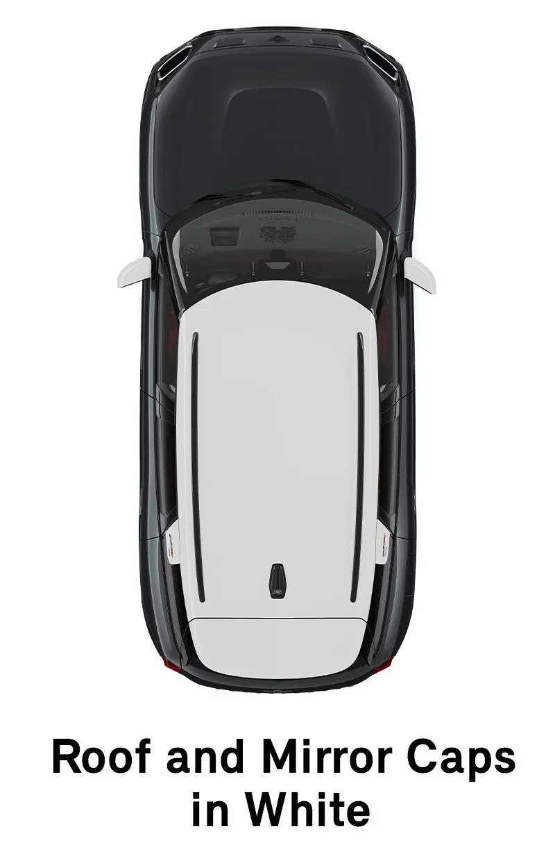 MINI Roof: Roof and Mirror Caps in White