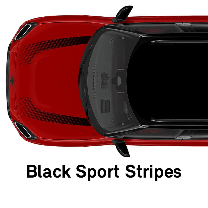 MINI Bonnet Stripes: Black Sport Stripes