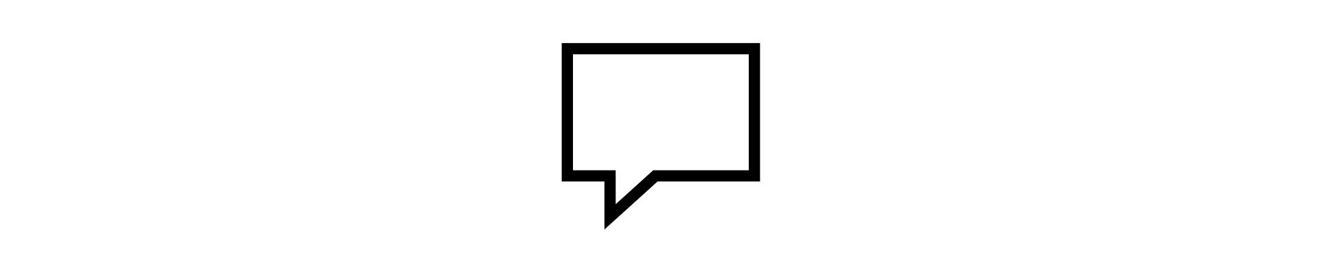 Square message bubble icon