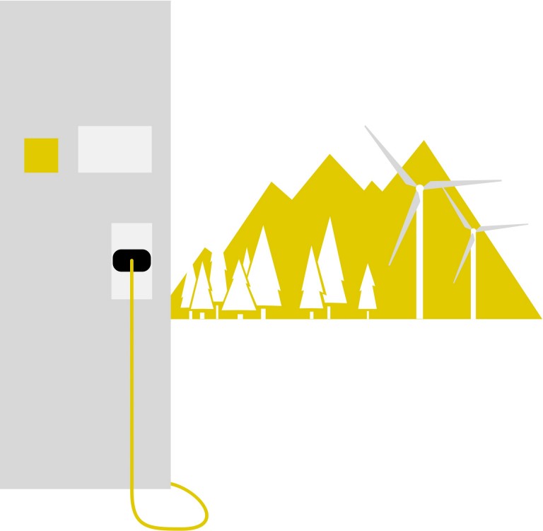 mini electromobility – charging – illustration