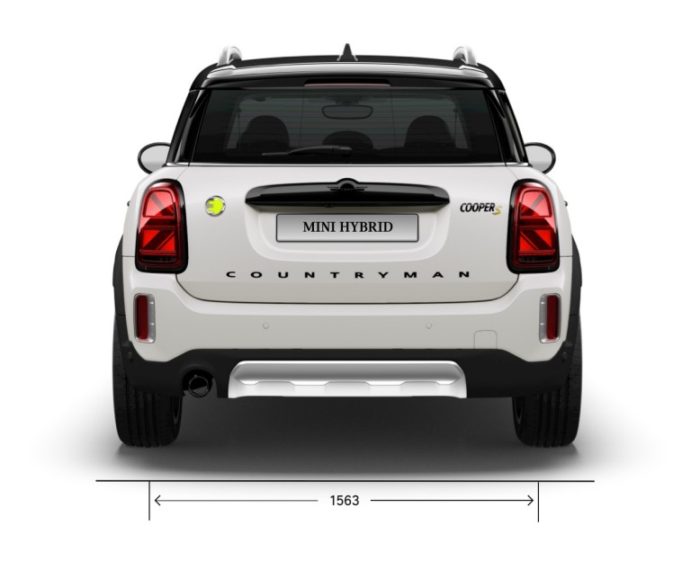 MINI Cooper SE Countryman All4 – rear view – dimensions